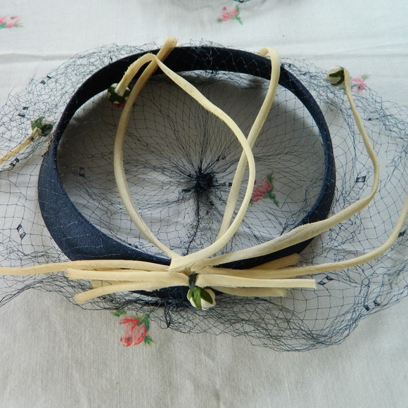 Vintage Lot 10 Hats Fascinator Veil Fur Rockabilly - Picture 7 of 8